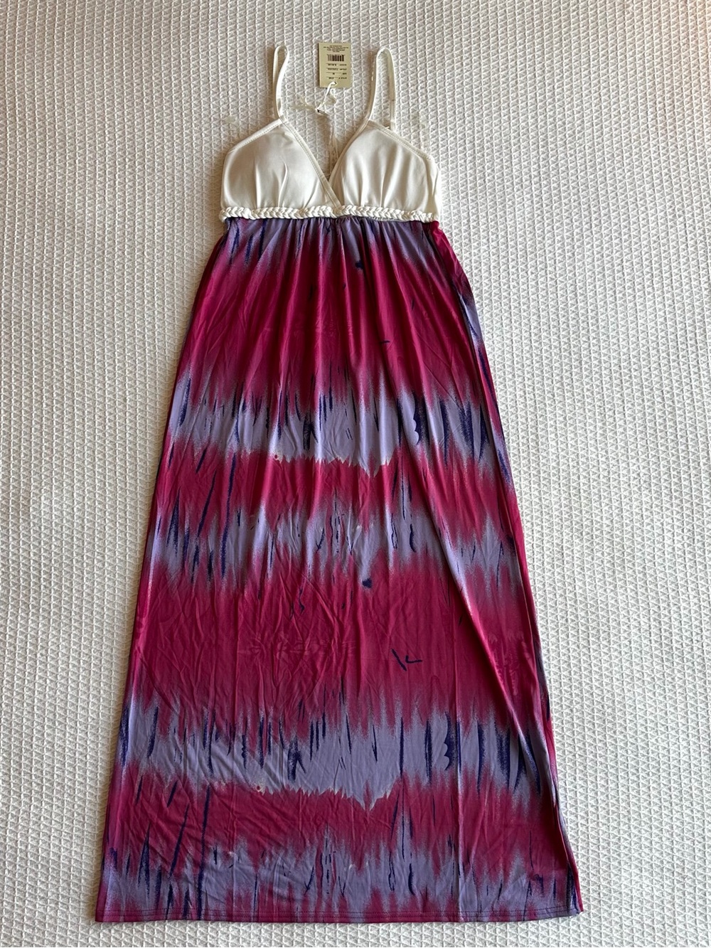NWT Cristinalove White, Purple & Magenta Ombre Maxi Dress size M